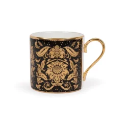 Acanthus Black Coffee Cup And Saucer*Royal Collection Shop New