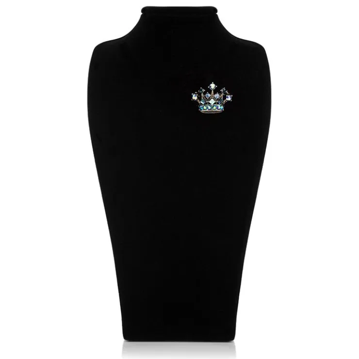 Small Blue Crystal Crown Brooch*Royal Collection Shop Sale