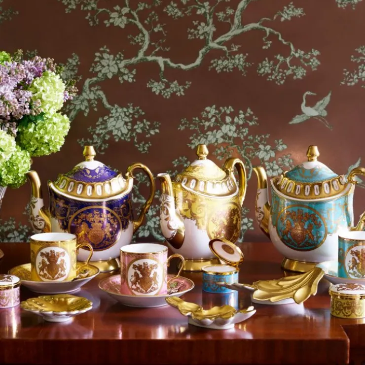 Special Edition Lustre Purple And Blue Coffee Cup And Saucer*Royal Collection Shop Discount